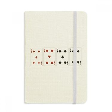 Imagem de Caderno de 5 corações Spade Diamond Club padrão oficial tecido capa dura diário clássico