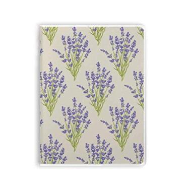 Imagem de Caderno de flores para pintura de plantas lavanda capa de goma Diário capa macia