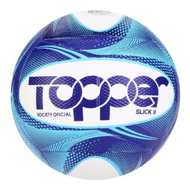 Imagem de Bola De Futebol Society Slick Ii 19 Topper Exclusiva - Azul+Branco