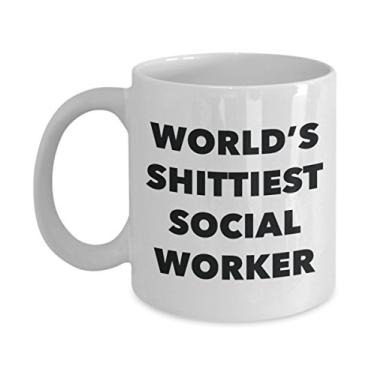 Imagem de Caneca de café de assistente social – Trabalhador social mais do mundo – Presentes para assistente social – Ideia divertida de
