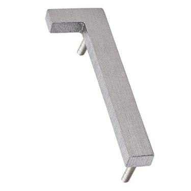 Imagem de Montague Metal Products MHN-08-F-BA-1 números de casa, 20 cm, alumínio escovado polido