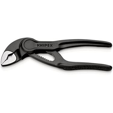 Imagem de Knipex Mini alicate de bomba de água Cobra XS, 100 mm, porcas de 24 mm, tubos de 28 mm, autotravamento, ajuste fino por pressão de botão, Edc, 87 00 100