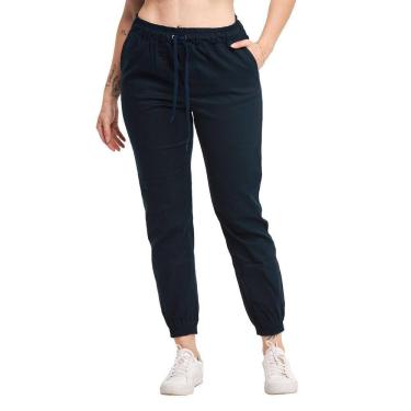 Imagem de Calça Jogger Plus Size Sarja Feminina Skinny Com Punho S01plus