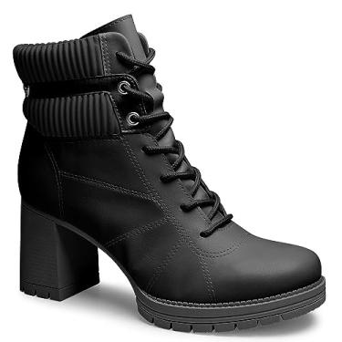 Imagem de Bota Coturno Feminino Mississipi Salto Alto Preto Q8111-0001 Tamanho:39;Cor:Preto
