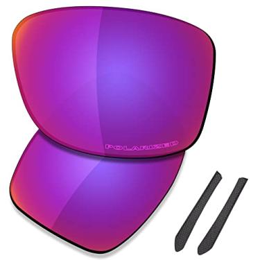 Imagem de SAUCER Lentes de substituição premium para óculos de sol Oakley Jupiter Squared OO9135 High Defense – Sol da meia-noite polarizado