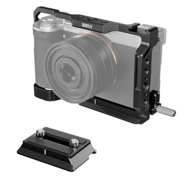 Imagem de SIRUI Gaiola de câmera para Sony A7C II A7CR com grampo de cabo para HDMI, Alpha 7C II/Alpha 7CR gaiola com placa de liberação rápida integrada para Arca, trilho NATO, placa QR para Arca/para