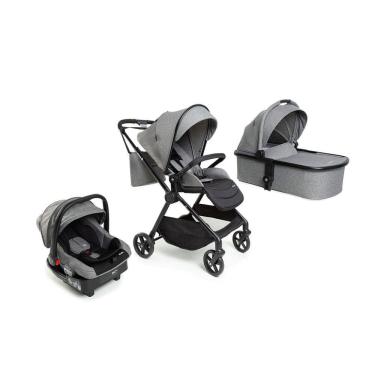Imagem de Carrinho com Bebê Conforto Travel System Magnific 5 em 1 Grey Denin - Safety 1st