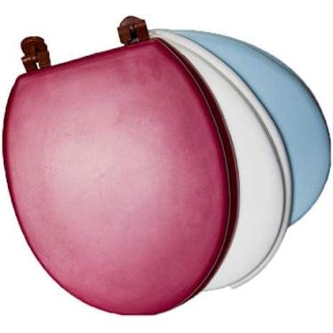 Imagem de Assento De Vaso Sanitário Com Fechamento Silencioso, Capa De Vaso Sanitário Acolchoada De Espuma Macia De Formato Oval, Resistente, À Prova D'água, Dobradiças Fortes,Vermelho,Constructive23