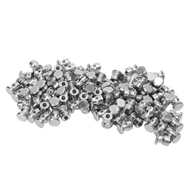 Imagem de 100pcs Prata Pneu Studs Skid Resistente Estável Desgaste Prova Spikes Carregador Empilhadeira ATV Motocicleta