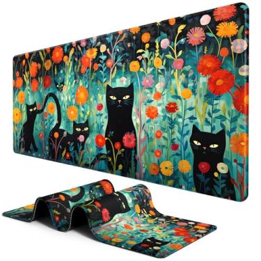 Imagem de BOSOBO Mouse pad grande, tapete de mesa, tapete de mouse para jogos estendido 2GG, tapete de mesa para escritório e casa, tapete de teclado longo, tapete de mouse enorme, capa completa de mesa 90 x 40