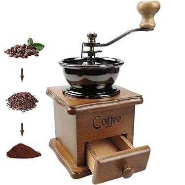 Imagem de VANUAT Moedor manual de café em aço inoxidável, rebarbas cônicas, rebarbas de cerâmica, moedor de café expresso portátil para gotejamento de café frio, café expresso, prensa francesa, caixa de