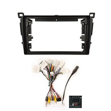 Imagem de Serve para Toyota RAV4 2013-2018 Carro Rádio Estéreo Fáscia Quadro Duplo DIN 23 cm Painel Instalação Kit de Montagem