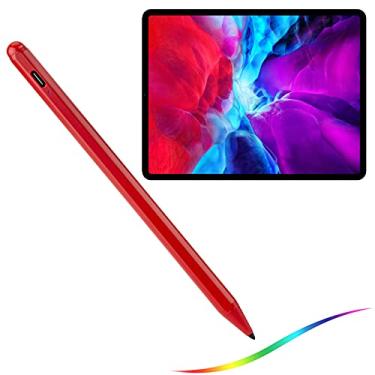 Imagem de Lápis Stylus para iPad 2020, 8ª Geração, 10,2 polegadas com rejeição de palma, 1,5 mm, ponta fina substituível, 2ª Agulha Ativa Compatível com Apple Pencil para iPad 10,2 polegadas, 8ª Geração, Caneta de Desenho Tipo C Carga Vermelha
