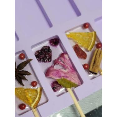 Imagem de Confeitaria dos moldes, L11 Molde de silicone pirulito retângulo para decorar