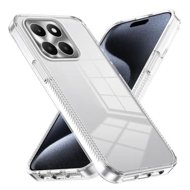 Imagem de Capa transparente compatível com Huawei Honor X6A, PC de acrílico rígido, capa traseira protetora ultrafina, capa anti-arranhões com absorção de choque compatível com Honor X6A (Cor: Branco)