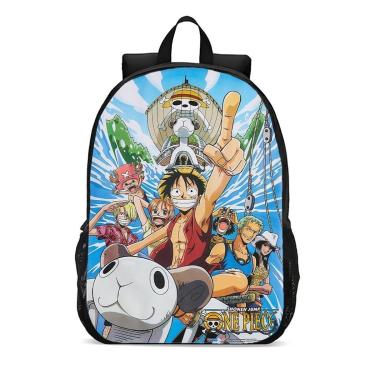 Imagem de Mochila Escolar Infanto Juvenil Anime One Piece Navio Pirata Novidades 0290-Unissex