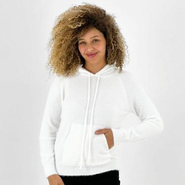 Imagem de Blusa Blue Rose Canguru de Lã Felpuda com Capuz Feminina-Feminino