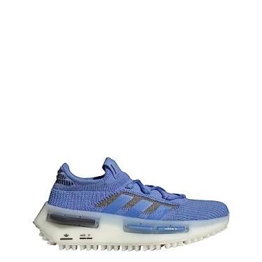 Imagem de adidas Tênis feminino casual NMD S1 com cadarço - Azul, Blue Fusion/Off White/Cloud White, 41