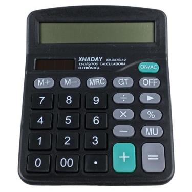 Imagem de Calculadora De Mesa Grande Comercial Escritório Display 12 Dígitos Pre