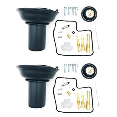 Imagem de Kit de reparo de carburador com válvula de corte de ar de membrana de diafragma a vácuo de êmbolo para Honda Steed Shadow VLX400 VLX600 VLX 400 600 (Cor: 2 conjuntos)