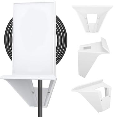 Imagem de Suporte de Parede para Roteador Starlink, Suporte de Satélite Internet Kit para Roteador Mesh V2, Suporte ABS de Estabilidade Com Kit de Montagem de Parafuso