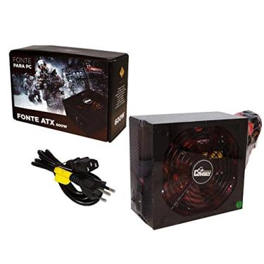 Imagem de Fonte 600w Real Atx Gamer Pc Leds Internos Bivolt Silencioso