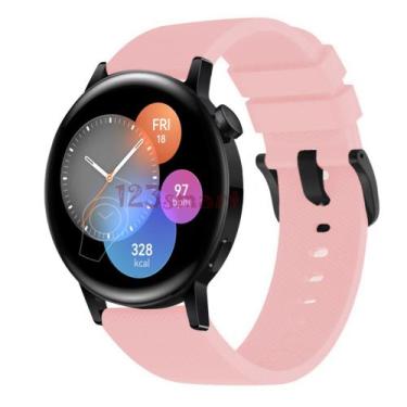 Imagem de Pulseira de Silicone p/ Smartwatch GT3 42mm - 123Smart, Rosa Claro