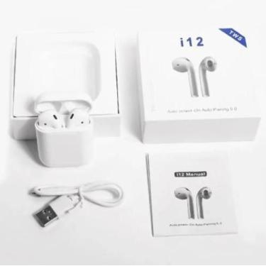 Imagem de Fone de ouvido sem fio i12 TWS Branco Bluetooth Universal
