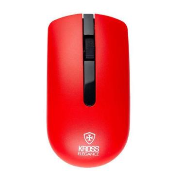 Imagem de Mouse s/Fio Kross Recarregável USB 1600 DPI Vermelho KE-M315 - Kross E