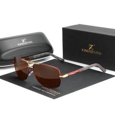 Imagem de Óculos De Sol Masculino Kingseven Modelo N724 Com Lente Polarizada