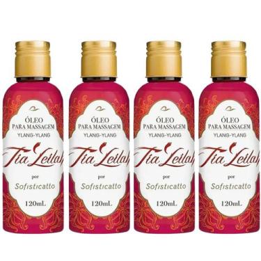 Imagem de Kit 4 Óleo Massagem Corporal Relaxante Beijavel Ylang Ylang - Sofistic