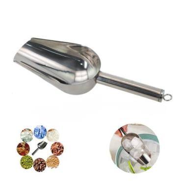 Imagem de Pá Concha Medidora em Inox Multiuso para Gelo, Grãos e Ração - Losan