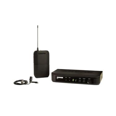 Imagem de Shure Sistema de microfone sem fio BLX14/CVL – vida útil da bateria de 14 horas, alcance de 91 m, UHF | Inclui microfone CVL Lavalier, transmissor Bodypack, receptor de canal único | Banda H9