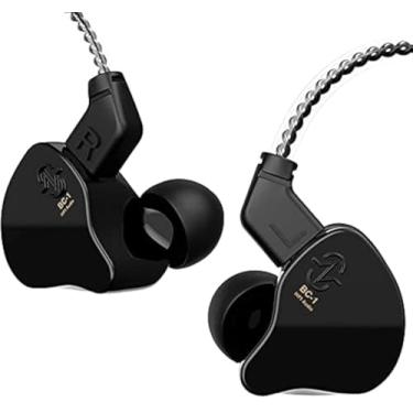 Imagem de Fones de ouvido intra-auriculares CCZ Melody Dual Driver híbrido 1BA + 1DD intra-auricular, fones de ouvido HiFi para bateristas músicos IEM, graves profundos atualizados adequados para baixo vocais Pop Folk ACG (sem microfone, preto)