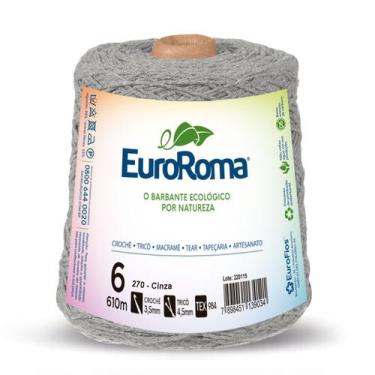 Imagem de Barbante Colorido Euroroma nº6 4/6 - 600g, 270 Cinza