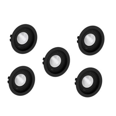 Imagem de Kit 5 Spot Embutir Par20 Redondo Preto Recuado - SaveEnergy - Save Ene