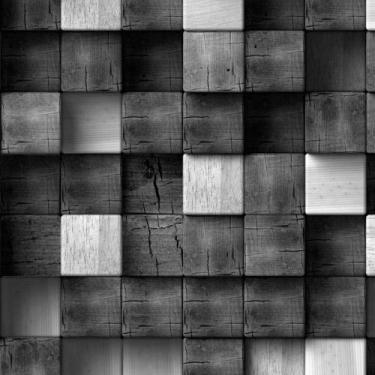 Imagem de Papel de Parede Para Quartos E Sala Bloco 3D de Madeira 1 Metro - PAPE