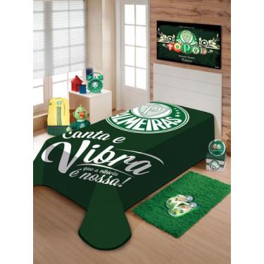 Imagem de Cobertor Palmeiras Solteiro Raschel Jolitex Vitória É Nossa