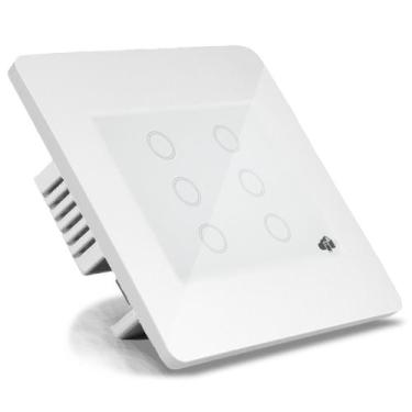Imagem de Interruptor Inteligente WiFi Branco Coisas Espertas 4x2 De 6 Canais