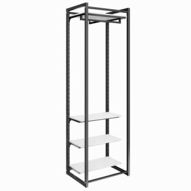 Imagem de Conjunto Estante Com Prateleira De Cremalheira Central Com 4 prateleir