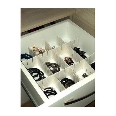 Imagem de Kit 42 tiras divisórias organizadoras  - TF Injetados, Preto