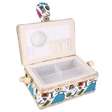Imagem de Caixa Organizadora de Linha de Agulha de Tecido, Cesta de Costura de, Caixa de Armazenamento de Linha de Bordado para Organização de Mesa e Uso Diário