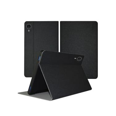 Imagem de Capa para tablets Odea S11 Android 14, capa com suporte de couro PU ultra leve e fina, capa com suporte, preta