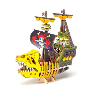 Imagem de wa-gu-mi One Piece Victoria Punk Ship Model - One Piece Model Kit Series - Japanese Miniature Wooden 3D Puzzle - Fun DIY Wood Craft Kits for Adults