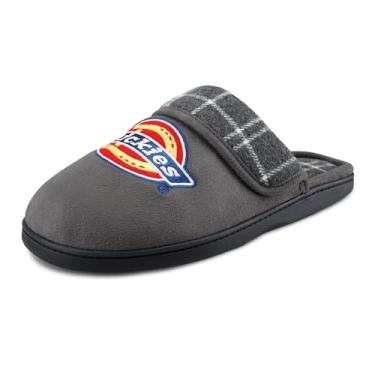 Imagem de Dickies Chinelo masculino deslizante de espuma viscoelástica com logotipo bordado - sola interna/externa, Cinza, X-Large