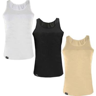 Imagem de Kit com 3 Cintas Modeladoras Masculinas Bodyshaper Corretor Postural -