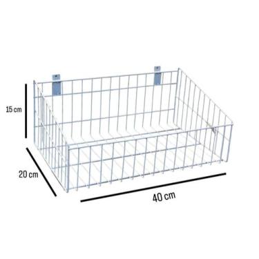 Imagem de Cestas Para Painel Canaletado - Branca - 2 peças - Mundo Canaletado