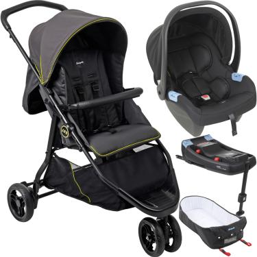 Imagem de Carrinho Moises Bebe Conforto Base ISOFIX Burigotto CR3 Neon