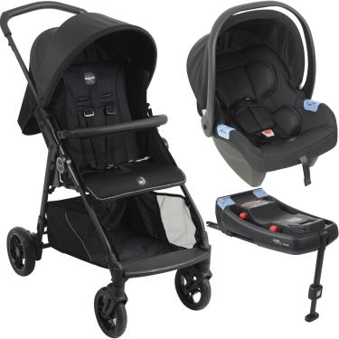 Imagem de Carrinho com Bebe Conforto Base ISOFIX Burigotto Lui Grafite