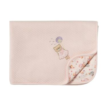 Imagem de Manta para Bebê em Malha Matelasse Aurora Rosa - Hug